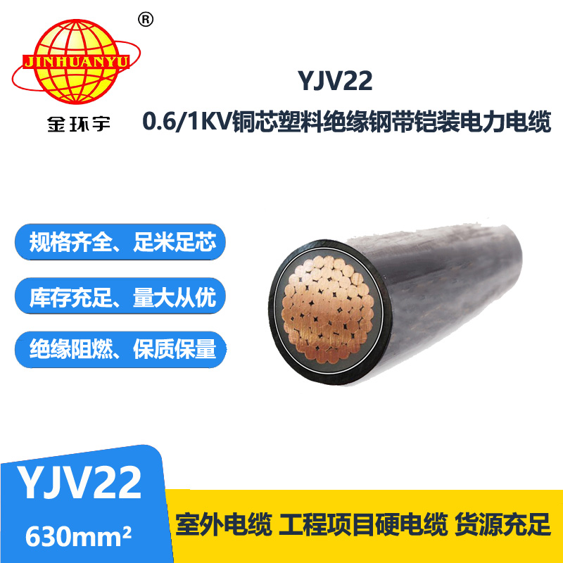 金環宇電線電纜 鎧裝電纜 YJV22-630平方 深圳yjv22銅芯交聯電纜